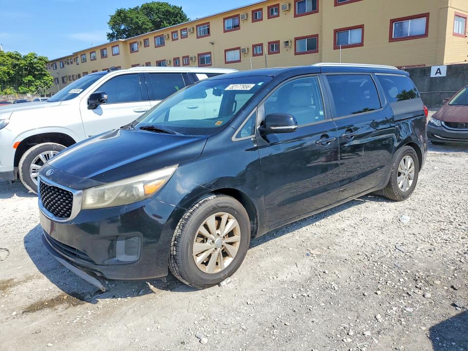 2016 Kia SEDONA VIN KNDMB5C15G6157236 COPART salvage auction — MINOR DENT/SCRATCHES, Fl - Certificate Of Title, sold $925 on 2026-07-17 (photo 1)