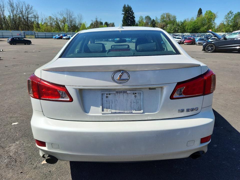 2011 Lexus Is VIN JTHBF5C29B5132518 COPART salvage auction — FRONT END, Or - Salvage Title Certificate, sold $775 on 2026-07-06 (photo 6)