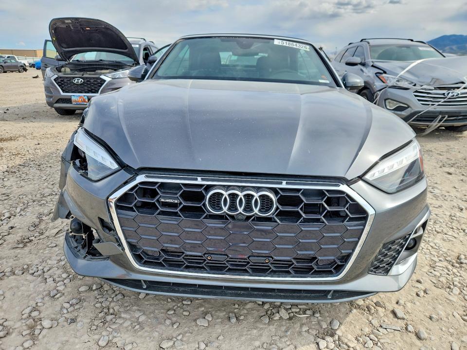 2023 Audi A5 VIN WAU4AGF53PN008789 COPART salvage auction — FRONT END, Ut - Salvage Certificate, sold $8,800 on 2026-07-21 (photo 5)