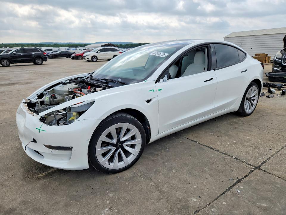 2022 Tesla Model 3 VIN 5YJ3E1EB8NF270259 COPART salvage auction — FRONT END, Tx - Certificate Of Title, sold $13,900 on 2026-07-02 (photo 1)