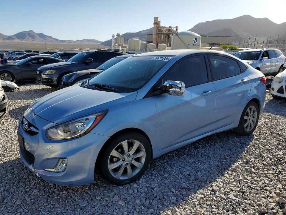 2012 Hyundai Accent VIN KMHCU4AE6CU075829 COPART salvage auction — FRONT END, Nv - Salvage Title, sold $850 on 2026-07-06 (photo 1)