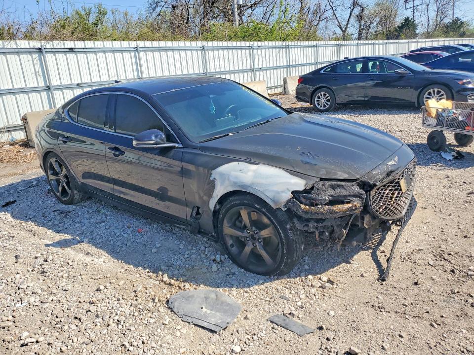 2022 Genesis G70 VIN KMTG54TE5NU081738 COPART salvage auction — BURN, MO - SALVAGE CERTIFICATE OF TITLE, sold $4,850 on 2026-07-31 (photo 4)