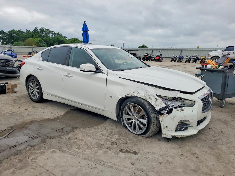 2015 Infiniti Q50 VIN JN1BV7AR5FM399766 COPART salvage auction — FRONT END, Tx - Salvage Vehicle Title, sold $2,400 on 2026-07-09 (photo 4)