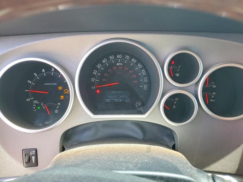 2010 Toyota Sequoia VIN 5TDDW5G15AS026328 COPART salvage auction — FRONT END, TX - SALVAGE VEHICLE TITLE, sold $8,400 on 2026-07-31 (photo 9)