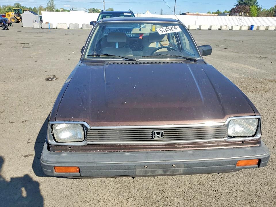 1983 Honda Civic VIN JHMST3439DS037272 COPART salvage auction — REAR END, Or - Salvage Title Certificate, sold $250 on 2026-07-08 (photo 5)
