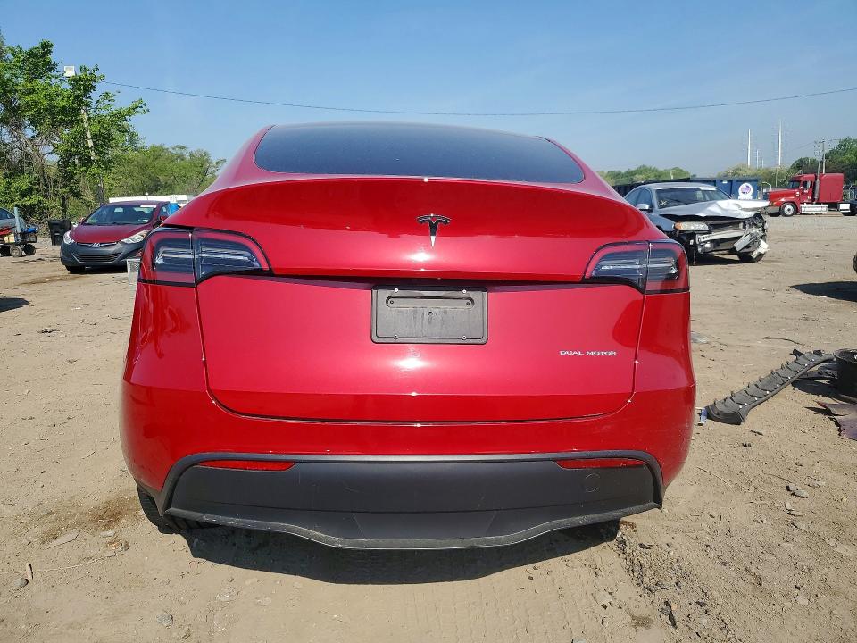 2023 Tesla Model y VIN 7SAYGDEE1PF672870 COPART salvage auction — FRONT END, Md - Cert Of Salvage > 75% Damage, sold $3,600 on 2026-07-14 (photo 6)