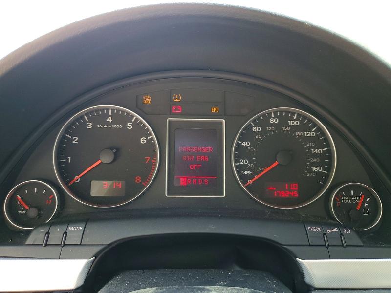 2008 Audi A4 VIN WAUDF78E68A035248 COPART salvage auction — FRONT END, Ga - Bill Of Sale - Parts Only, sold $250 on 2026-07-31 (photo 9)