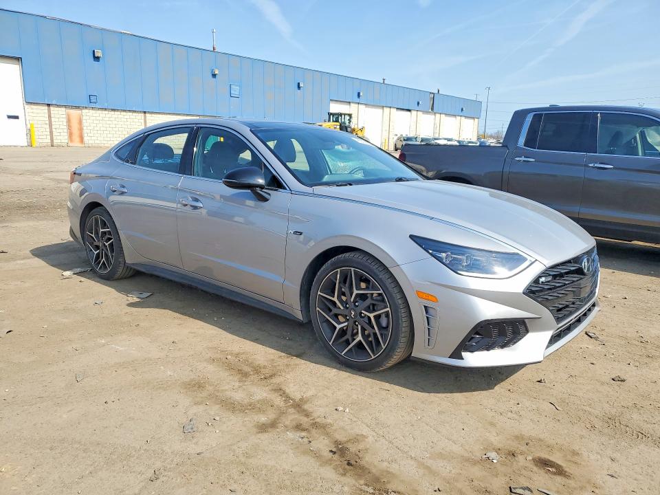 2023 Hyundai Sonata VIN KMHL14JC3PA329124 COPART salvage auction — REAR END, Mi - Certificate Of Title, sold $7,100 on 2026-07-17 (photo 4)