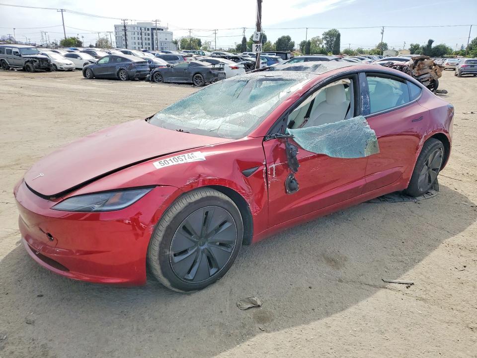 2025 Tesla Model 3 VIN 5YJ3E1EA2SF922294 COPART salvage auction — ROLLOVER, Salvage Title, sold $4,150 on 2026-07-27 (photo 1)
