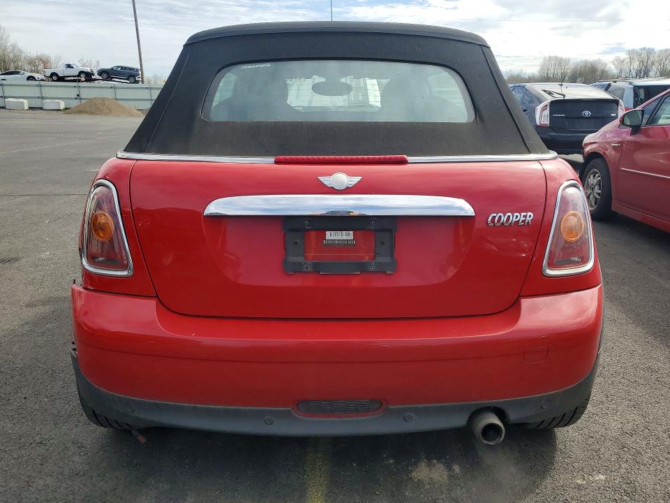 2010 Mini Cooper VIN WMWMR3C51ATU97895 COPART salvage auction — REAR END, Or - Salvage Title Certificate, sold $1,350 on 2026-07-08 (photo 6)