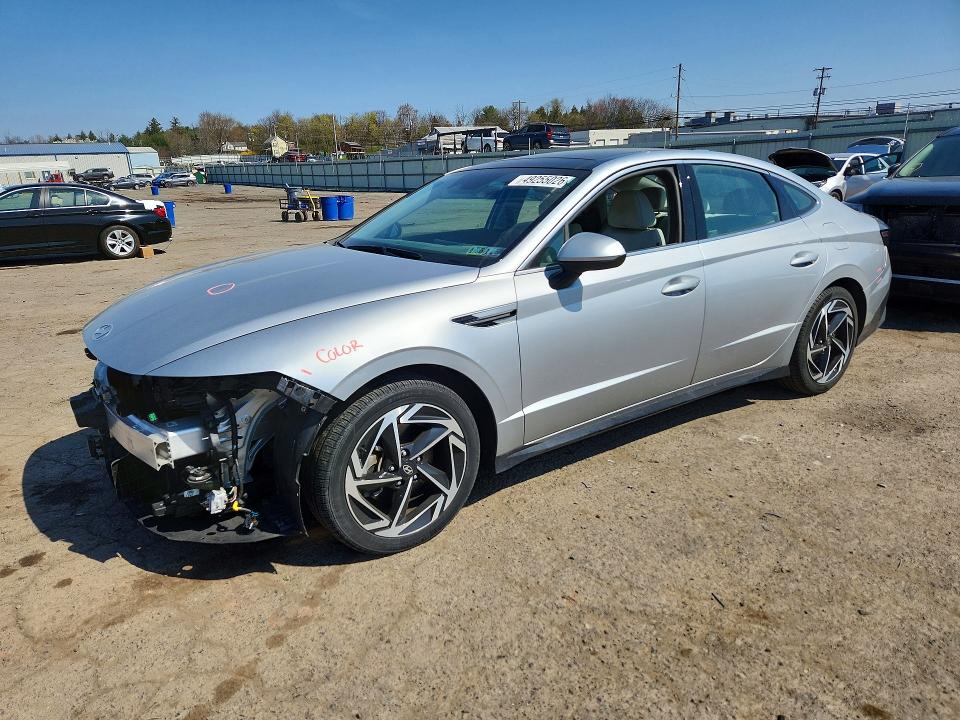 2024 Hyundai Sonata VIN KMHL14JA2RA356185 COPART salvage auction — FRONT END, Pa - Certificate Of Salvage, sold $1,050 on 2026-07-21 (photo 1)