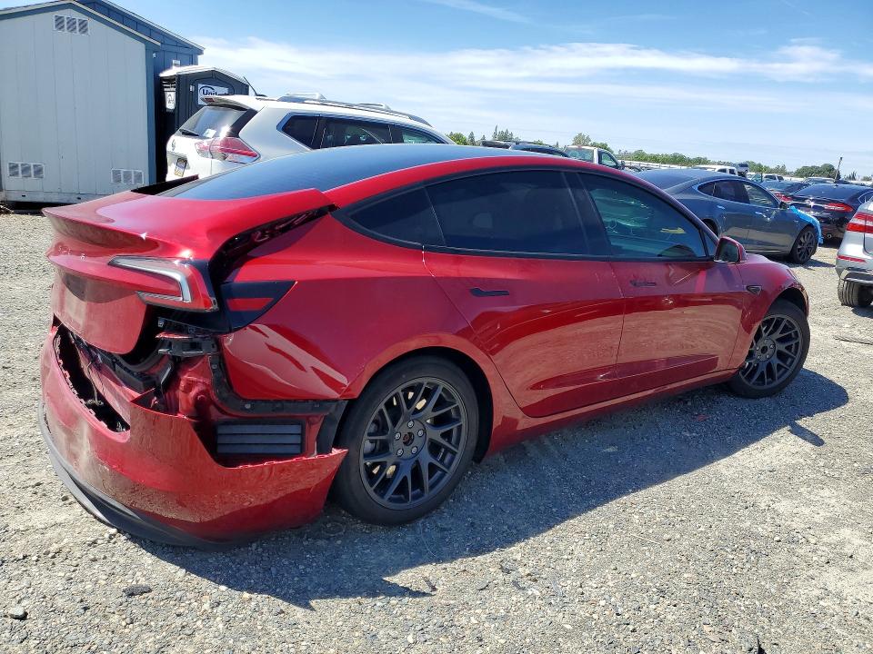 2024 Tesla Model 3 VIN 5YJ3E1EA0RF730060 COPART salvage auction — REAR END, Sc - Salvage Title, sold $8,400 on 2026-07-16 (photo 3)