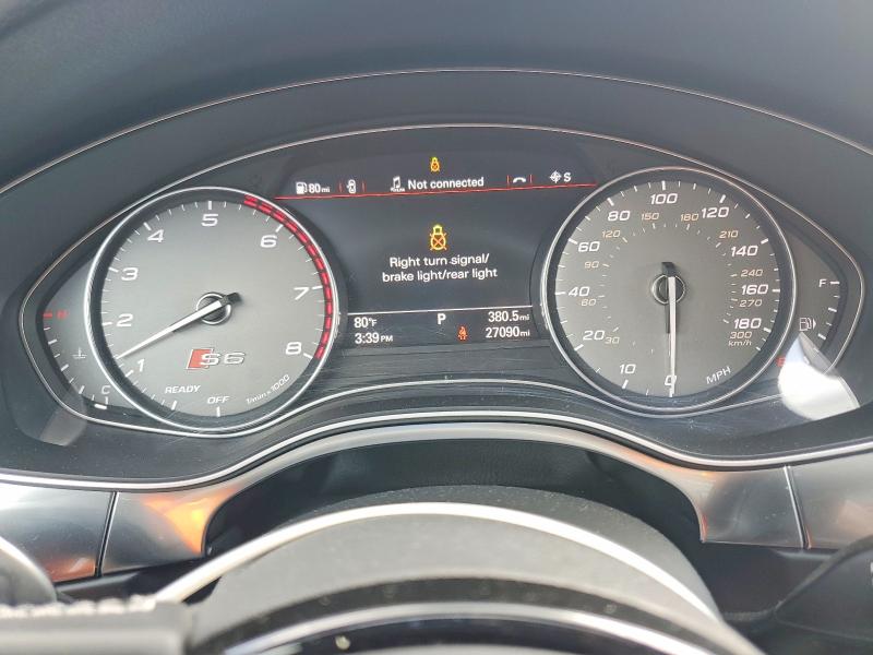 2018 Audi S6 VIN WAUFFAFC6JN026765 COPART salvage auction — REAR END, Salvage Title, sold $8,200 on 2026-07-23 (photo 9)