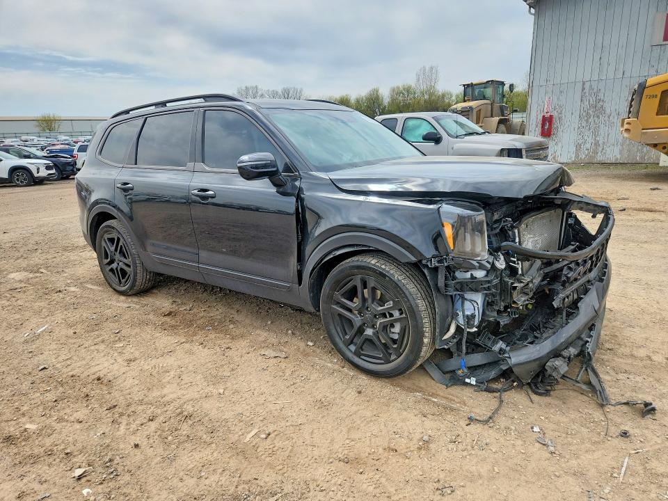 2025 Kia Telluride VIN 5XYP5DGC9SG627641 COPART salvage auction — FRONT END, Mi - Certificate Of Title, sold $1,300 on 2026-07-29 (photo 4)