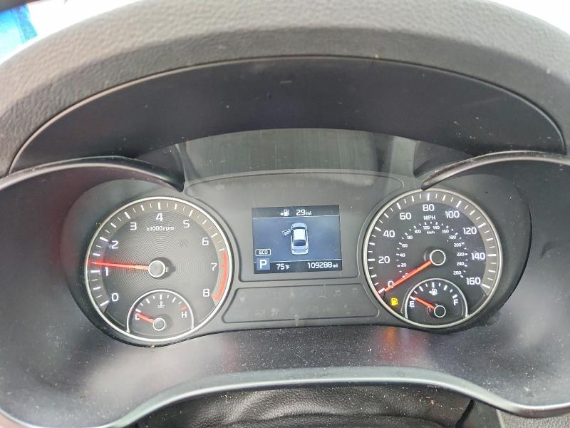 2019 Kia Optima VIN 5XXGT4L35KG319768 COPART salvage auction — FRONT END, Tx - Salvage Vehicle Title, sold $400 on 2026-07-02 (photo 9)