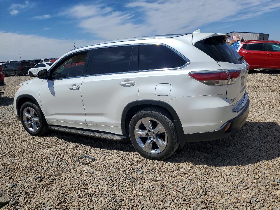 2015 Toyota Highlander VIN 5TDDKRFH8FS208453 COPART salvage auction — HAIL, Tx - Certificate Of Title, sold $7,800 on 2026-07-14 (photo 2)