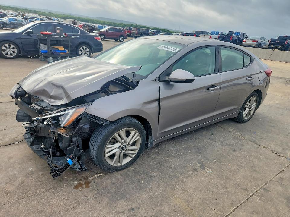 2020 Hyundai Elantra VIN KMHD84LF0LU073704 COPART salvage auction — FRONT END, Tx - Salvage Vehicle Title, sold $2,300 on 2026-07-02 (photo 1)