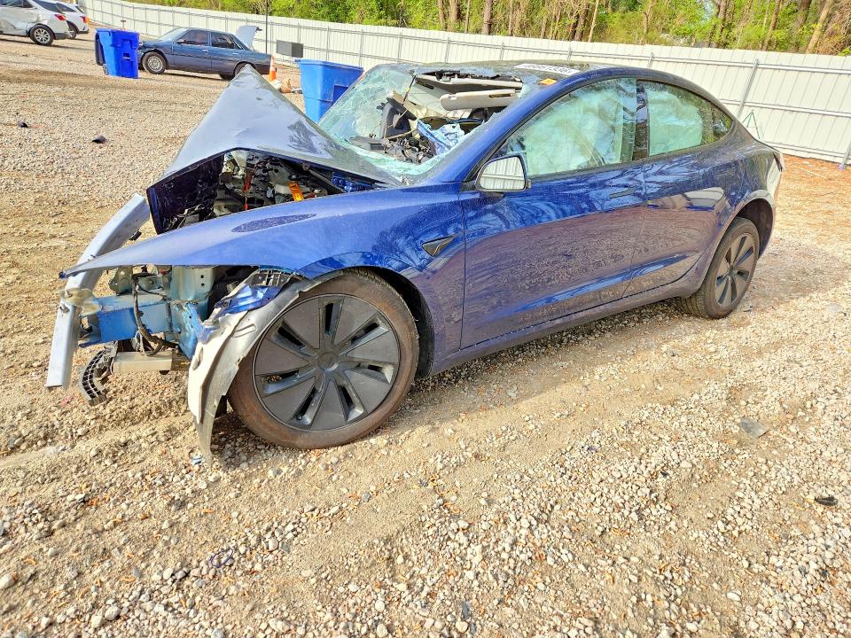 2025 Tesla Model 3 VIN 5YJ3E1EA4SF041886 COPART salvage auction — ALL OVER, Nc - Salvage Certificate Of Title, sold $3,250 on 2026-07-10 (photo 1)