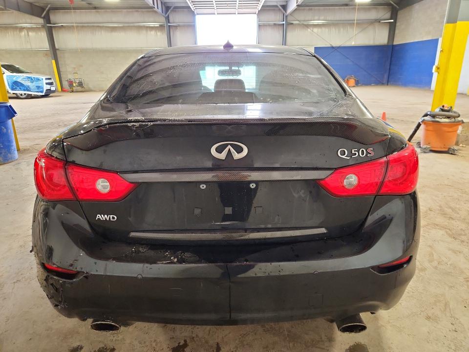 2016 Infiniti Q50 VIN JN1FV7AR6GM450145 COPART salvage auction — REAR END, Salvage Title, sold $25 on 2026-07-29 (photo 6)