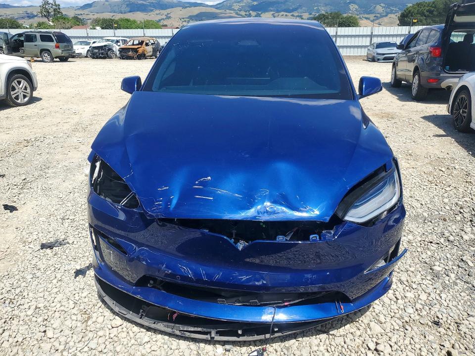 2023 Tesla Model x VIN 7SAXCAE58PF378663 COPART salvage auction — FRONT END, Ca - Salvage Certificate, sold $17,400 on 2026-07-16 (photo 5)