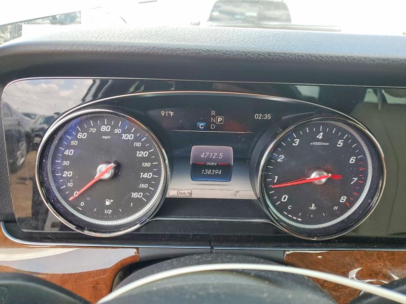 2018 Mercedes-benz E-klasse VIN WDDZF4JB1JA389133 COPART salvage auction — FRONT END, Tx - Salvage Vehicle Title, sold $8,200 on 2026-07-23 (photo 9)