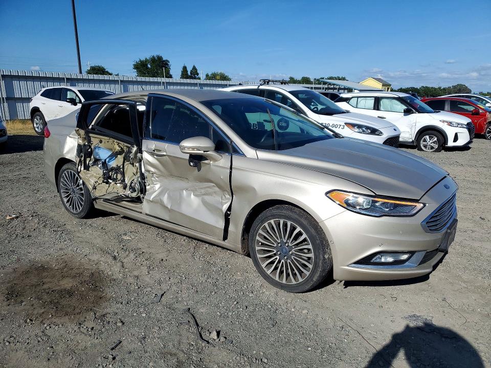 2017 Ford Fusion VIN 3FA6P0H97HR215952 COPART salvage auction — SIDE, Ca - Salvage Certificate, sold $975 on 2026-07-09 (photo 4)