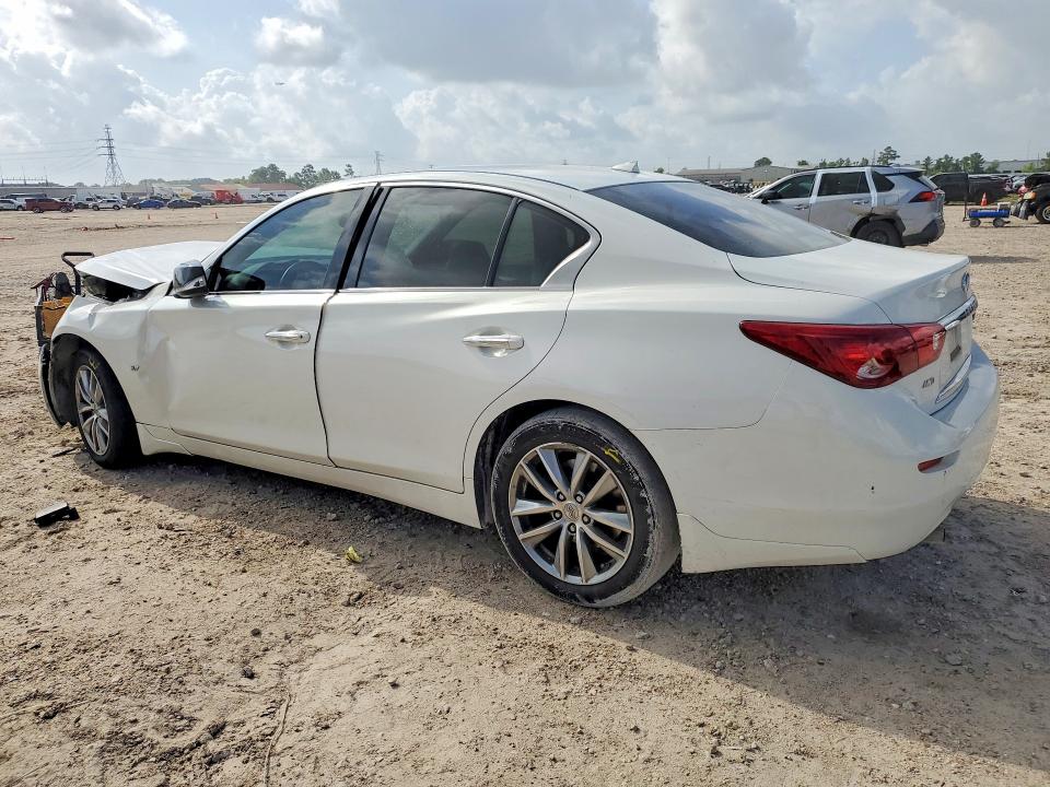 2014 Infiniti Q50 VIN JN1BV7AR2EM695486 COPART salvage auction — FRONT END, Tx - Salvage Vehicle Title, sold $1,400 on 2026-07-10 (photo 2)
