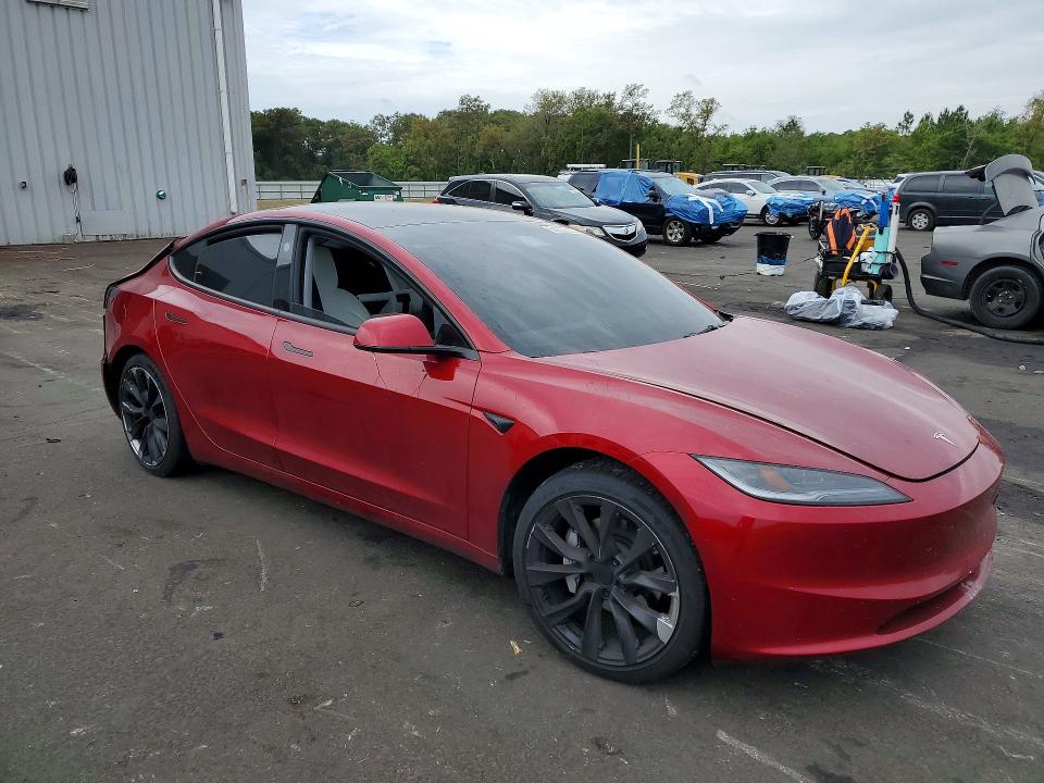 2025 Tesla VIN 5YJ3E1EA3SF975294 COPART salvage auction — REAR END, Fl - Cert Of Title Slvg Rebuildable, sold $6,300 on 2026-07-29 (photo 4)