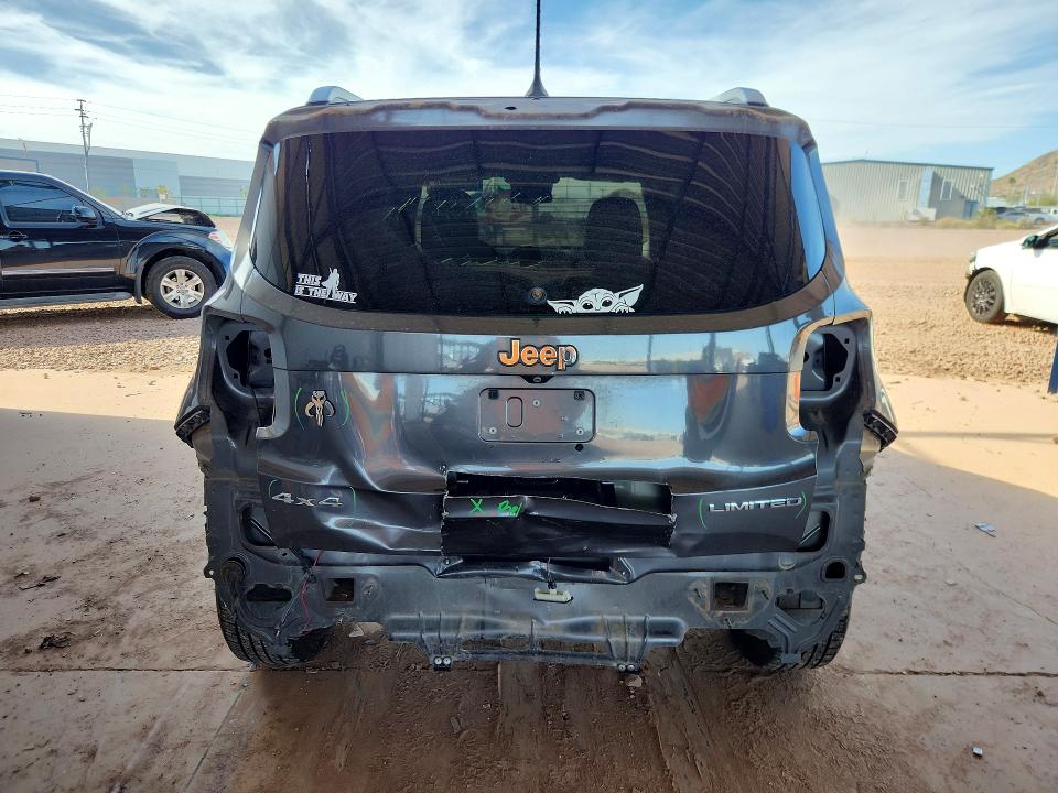 2016 Jeep Renegade VIN ZACCJBDT5GPD39416 COPART salvage auction — REAR END, Az - Cert Of Title - Salvage, sold $2,750 on 2026-07-14 (photo 6)