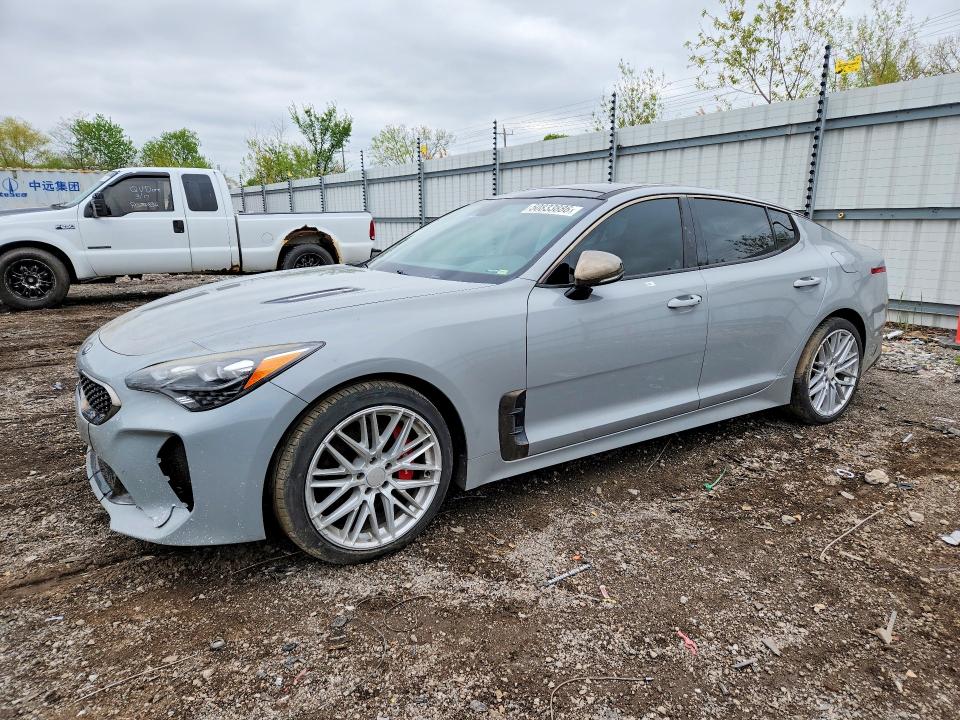 2018 Kia Stinger VIN KNAE45LC5J6036520 COPART salvage auction — FRONT END, Il - Salvage Certificate, sold $3,600 on 2026-07-10 (photo 1)