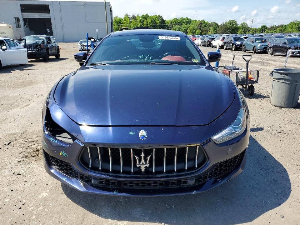 2018 Maserati Ghibli VIN ZAM57YTA6J1299926 COPART salvage auction — FRONT END, Va - Cert Of Title - Salvage, sold $3,650 on 2026-07-08 (photo 5)