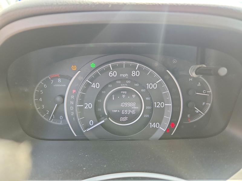 2012 Honda Cr-v VIN 3CZRM3H54CG704788 COPART salvage auction — REAR END, Tx - Salvage Vehicle Title, sold $3,750 on 2026-07-09 (photo 9)