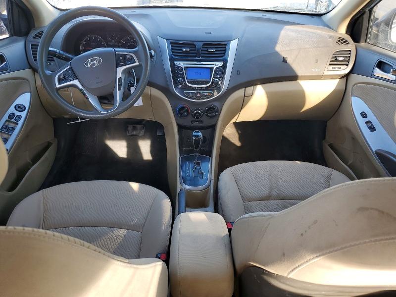2012 Hyundai Accent VIN KMHCU4AE6CU075829 COPART salvage auction — FRONT END, Nv - Salvage Title, sold $850 on 2026-07-06 (photo 8)