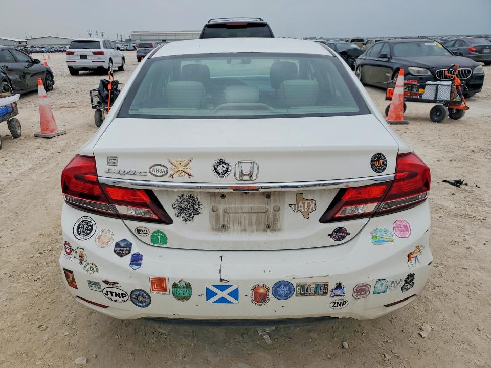 2015 Honda VIN 2HGFB2F54FH530271 COPART salvage auction — FRONT END, Tx - Salvage Vehicle Title, sold $70 on 2026-07-09 (photo 6)