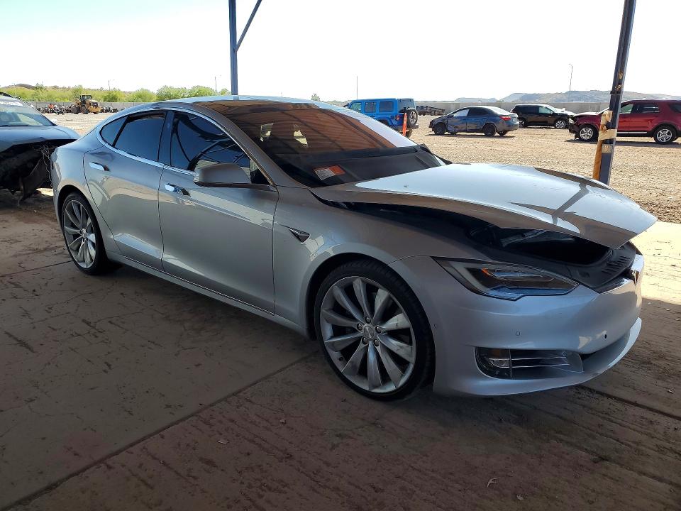 2016 Tesla Model s VIN 5YJSA1E24GF176745 COPART salvage auction — SIDE, Salvage Title, sold $4,400 on 2026-07-16 (photo 4)