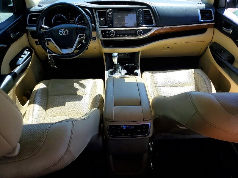 2018 Toyota Highlander VIN 5TDDZRFH7JS861702 COPART salvage auction — FRONT END, Nv - Salvage Title, sold $11,700 on 2026-07-22 (photo 8)