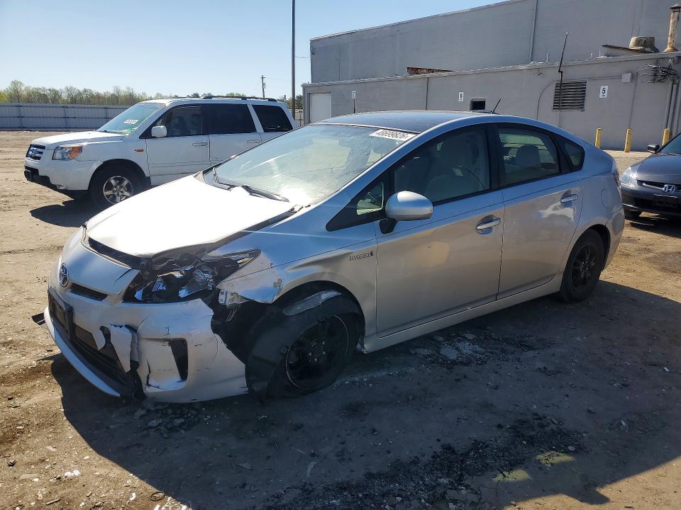 2014 Toyota Prius VIN JTDKN3DUXE1790644 COPART salvage auction — FRONT END, Md - Cert Of Salvage > 75% Damage, sold $225 on 2026-07-22 (photo 1)
