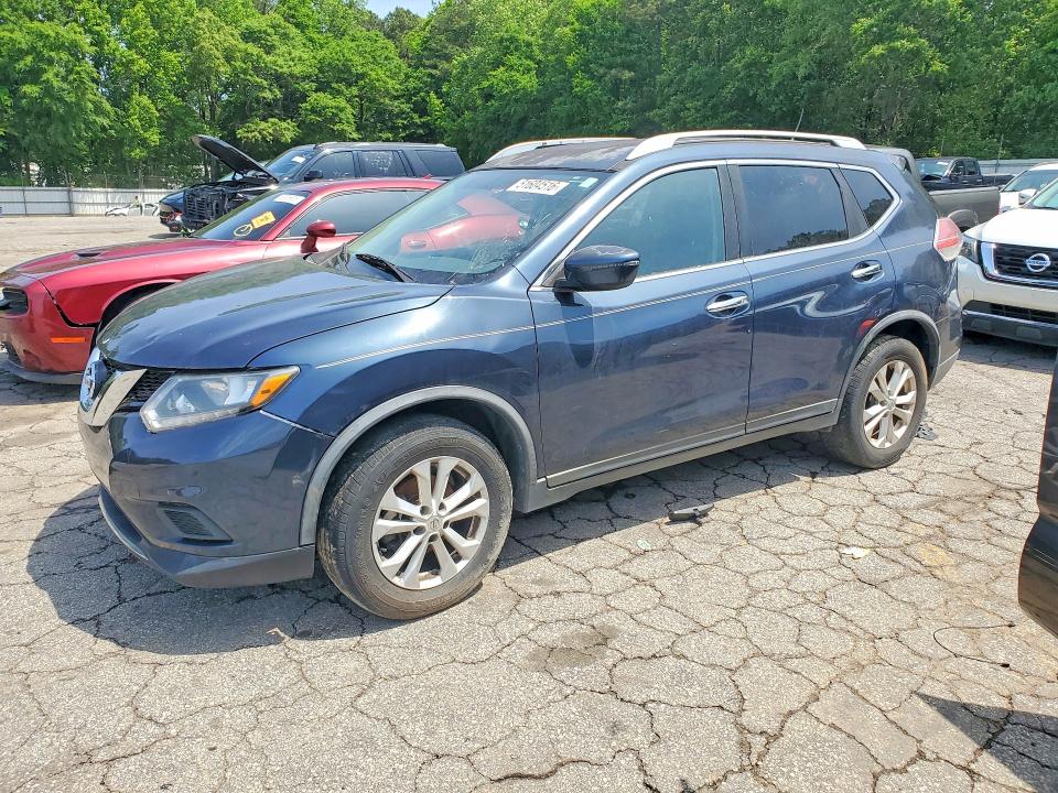 2016 Nissan Rogue VIN KNMAT2MV7GP673415 COPART salvage auction — FRONT END, Ga - Certificate Of Title, sold $2,650 on 2026-07-27 (photo 1)