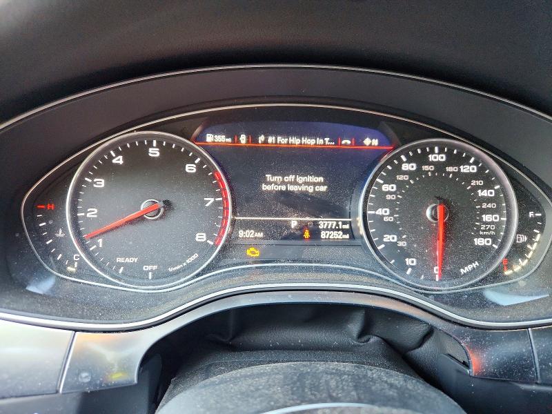 2018 Audi A7 VIN WAUW3BFC8JN006984 COPART salvage auction — FRONT END, Ga - Cert Of Title-Salvage, sold $7,100 on 2026-08-14 (photo 9)