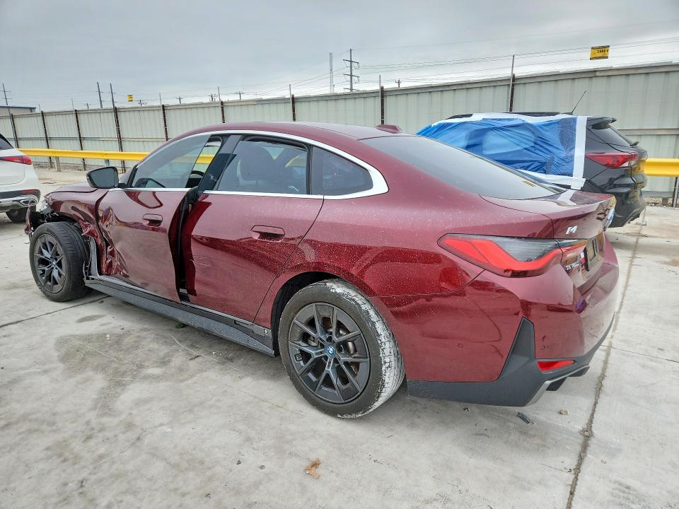 2024 BMW I4 VIN WBY73AW08RFS33572 COPART salvage auction — FRONT END, Tx - Salvage Vehicle Title, sold $13,500 on 2026-07-28 (photo 2)