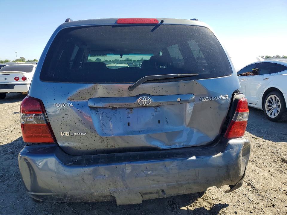 2006 Toyota Highlander VIN JTEEP21A660138490 COPART salvage auction — REAR END, CA - SALVAGE CERTIFICATE, sold $700 on 2026-07-14 (photo 6)