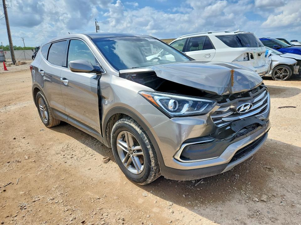 2018 Hyundai Santa fe VIN 5NMZT3LB5JH091023 COPART salvage auction — FRONT END, Tx - Salvage Vehicle Title, sold $2,900 on 2026-07-09 (photo 4)