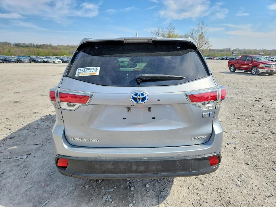 2016 Toyota Highlander VIN 5TDDCRFH6GS015667 COPART salvage auction — FRONT END, Il - Salvage Certificate, sold $6,200 on 2026-07-27 (photo 6)