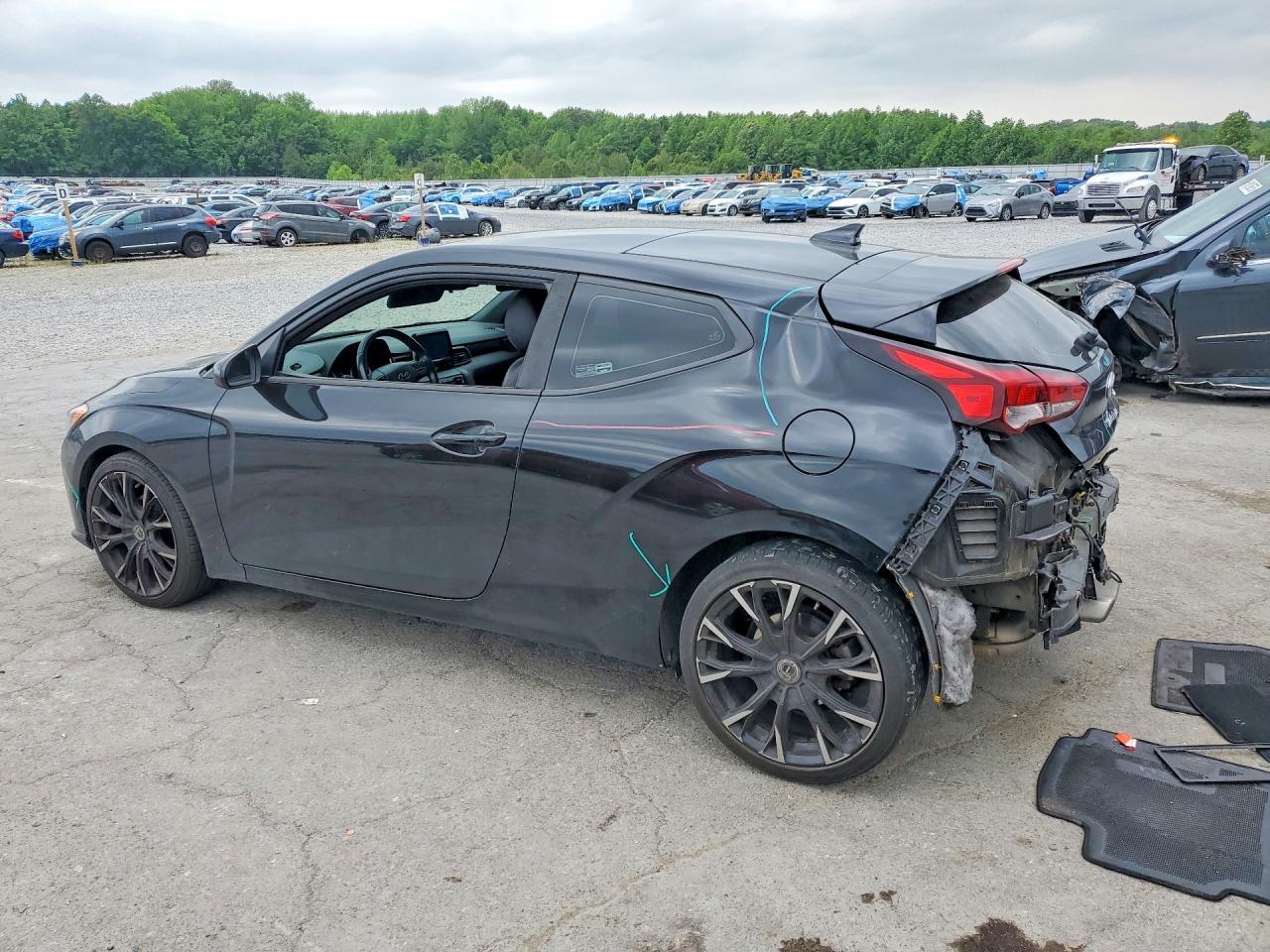 2021 Hyundai Veloster VIN KMHTG6AF4MU032801 COPART salvage auction — Rear End, ID - SALVAGE CERTIFICATE OF TITLE, sold $2,400 on 2026-07-09 (photo 2)