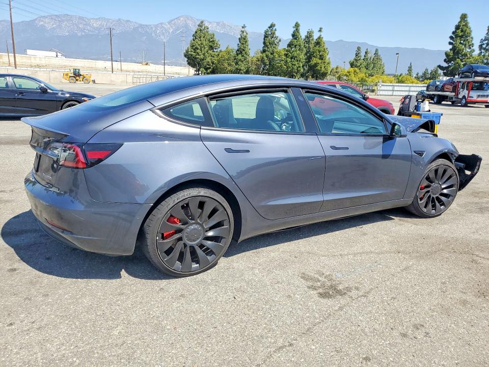 2022 Tesla VIN 5YJ3E1EC8NF265829 COPART salvage auction — FRONT END, Ca - Salvage Certificate, sold $8,500 on 2026-07-30 (photo 3)