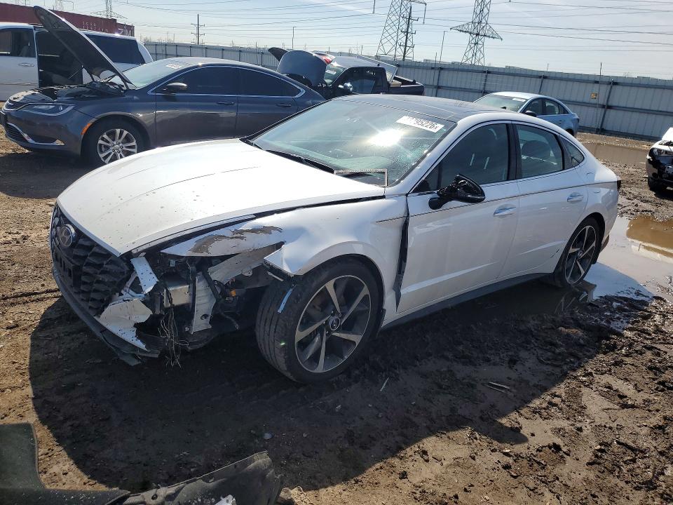 2022 Hyundai Sonata VIN KMHL44J25NA236908 COPART salvage auction — SIDE, Il - Salvage Certificate, sold $4,200 on 2026-07-07 (photo 1)