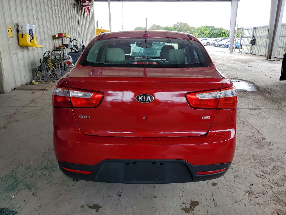 2013 Kia Rio VIN KNADM4A38D6312444 COPART salvage auction — FRONT END, Fl - Cert Of Ttl-Rebuilt&Slvg Rbld, sold $450 on 2026-07-27 (photo 6)