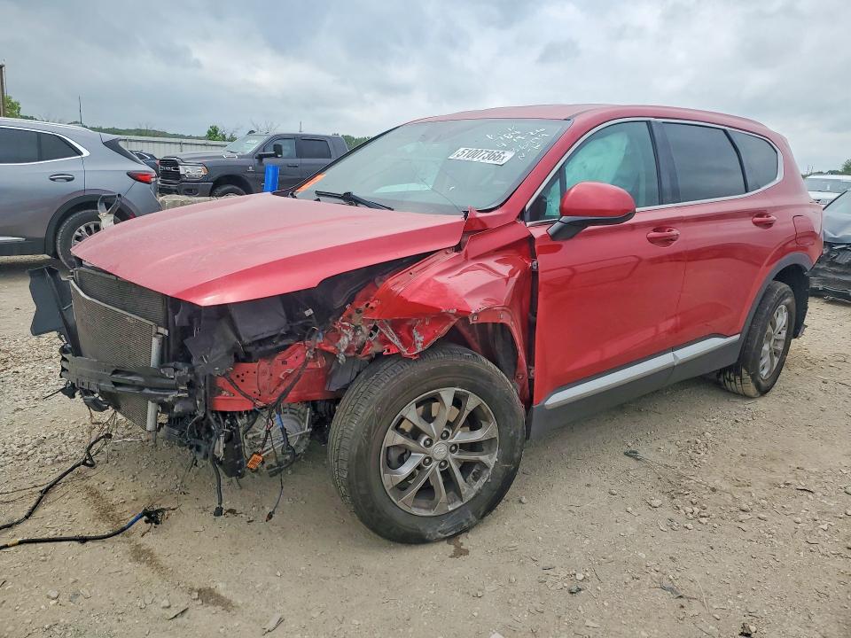 2020 Hyundai Santa fe VIN 5NMS3CADXLH236999 COPART salvage auction — FRONT END, KS - CERT OF TITLE-SALVAGE, sold $1,600 on 2026-07-02 (photo 1)
