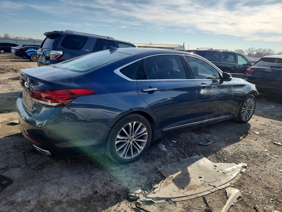 2015 Hyundai Genesis VIN KMHGN4JE7FU099141 COPART salvage auction — FRONT END, Id - Salvage Certificate Of Title, sold $1,400 on 2026-07-06 (photo 3)