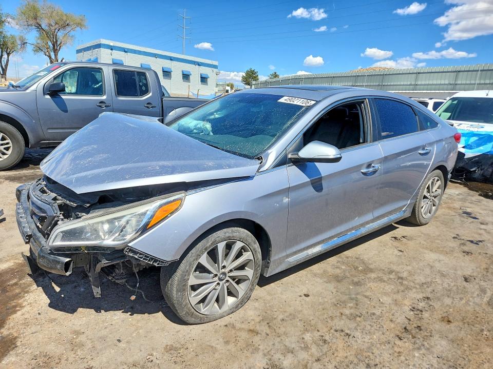 2017 Hyundai Sonata VIN 5NPE34AF9HH576448 COPART salvage auction — FRONT END, Nm - Cert Of Title-Salvage, sold $575 on 2026-07-09 (photo 1)